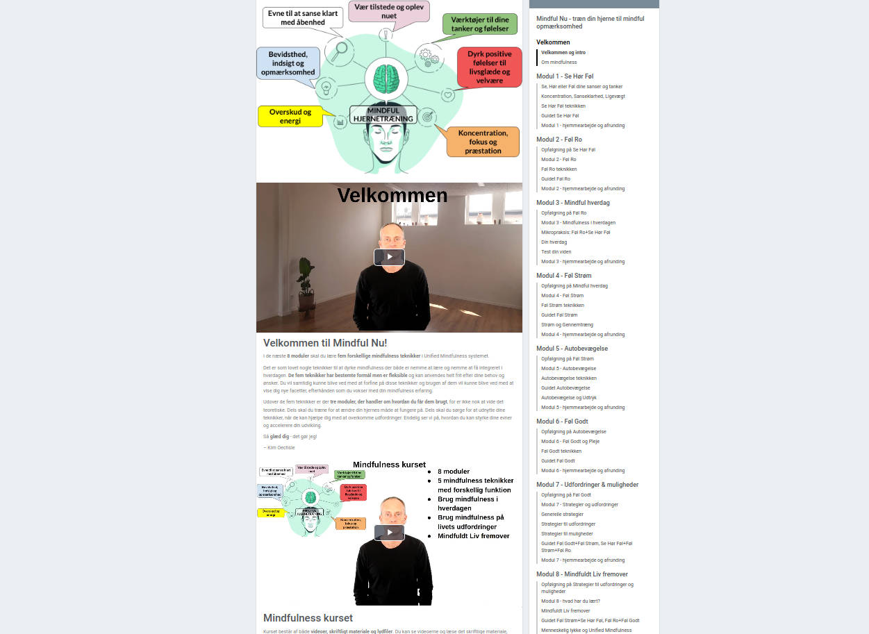 Videoudgaven af Mindful Nu - tag kurset derhjemme